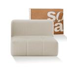 Sofá Modular 1 lugar Poltrona Sofá na Caixa em Boucle com 1 Módulo 86cm Sofá Modular 1 lugar Poltrona Sofá na Caixa em Boucle com 1 Módulo 86cm