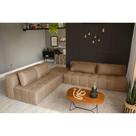 Sofá Modular 2 e 3 Lugares com Puff Soho Linho Bege Sofá Modular 2 e 3 Lugares com Puff Soho Linho Bege