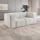 Sofá Modular 2 Lugares Bouclé Bege Nude