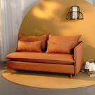 Sofá Modular 2 Lugares Braço Lateral com Pé Madeira Sôma CabeCasa MadeiraOriginals Marrom Mocha Mousse