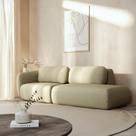 Sofá Modular 2 Lugares Com Sumiê Orla CabeCasa MadeiraOriginals Verde Água
