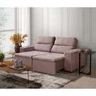 Sofá Modular 3 Lugares Búzios 195cm com Molas, Retrátil e Reclinável com Tecido Veludo Nobre Sofatec