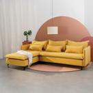 Sofá Modular 3 Lugares com Chaise e Pé Metal Sôma CabeCasa MadeiraOriginals Amarelo Mostarda Sofá Modular 3 Lugares com Chaise e Pé Metal Sôma CabeCasa MadeiraOriginals Amarelo Mostarda