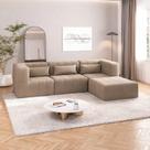 Sofá Modular 3 Lugares com puff EasyBox CabeCasa MadeiraOriginals
