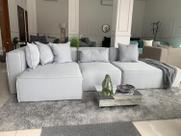 Sofá Modular 3,00 Chaise Modulado Linho Modular