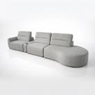 Sofá Modular 388cm 4 Lugares Linho Marcela Yescasa