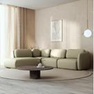 Sofá Modular 4 Lugares com Sumiê Orla 315cm Cabecasa MadeiraMadeira Verde Água