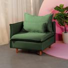 Sofá Modular Braço Lateral com Pé Madeira Sôma CabeCasa MadeiraOriginals Verde Sofá Modular Braço Lateral com Pé Madeira Sôma CabeCasa MadeiraOriginals Verde