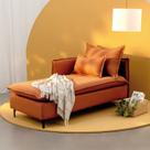 Sofá Modular Chaise Braço Lateral com Pé Metal Sôma CabeCasa MadeiraOriginals Marrom Mocha Mousse