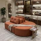 Sofá Modular Cielo 4 Lugares Design Orgânico Moderno 204cm Bouclê Terracota - Montanari s Decor