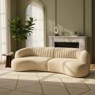 Sofá Modular Holp 330cm Conforto Moderno Sala Estar Linho Bege Linho