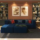 Sofá Modular Industrial com 2 Chaises Conforto e Versatilidade 3 Lugares