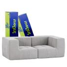 Sofá Modular Na Caixa Boucle 2 Lugares Com 2 Braços Inflow