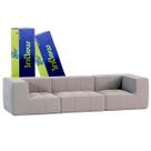 Sofá Modular Na Caixa Boucle 3 Lugares Com 2 Braços Inflow