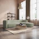 Sofá Modular Sala de Estar Decoração Luxo 265cm Lado Esquerdo Bouclé Celinne Luxuoso Sofá Modular Sala de Estar Decoração Luxo 265cm Lado Esquerdo Bouclé Celinne Luxuoso