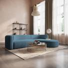 Sofá Modular Sala de Estar Decoração Luxo 265cm Lado Esquerdo Linho Celinne Luxuoso Azul Royal Sofá Modular Sala de Estar Decoração Luxo 265cm Lado Esquerdo Linho Celinne Luxuoso Azul Royal