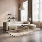 Sofá Modular Sala de Estar Decoração Luxo 265cm Lado Esquerdo Linho Celinne Luxuoso Bege Sofá Modular Sala de Estar Decoração Luxo 265cm Lado Esquerdo Linho Celinne Luxuoso Bege
