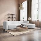 Sofá Modular Sala de Estar Decoração Luxo 265cm Lado Esquerdo Suede Celinne Luxuoso