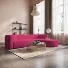Sofá Modular Sala de Estar Decoração Luxo 265cm Lado Esquerdo Suede Celinne Luxuoso