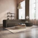 Sofá Modular Sala de Estar Decoração Luxo 265cm Lado Esquerdo Suede Celinne Luxuoso Yescasa