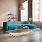Sofá Modular Sala de Estar Decoração Luxo 265cm Lado Esquerdo Suede Celinne Luxuoso Yescasa