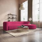 Sofá Modular Sala de Estar Decoração Luxo 265cm Lado Esquerdo Suede Celinne Luxuoso Yescasa