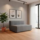 Sofá Modular sem Braço para Sala de Estar Burgos Cinza