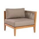 Sofá Módulo Canto Esquerdo Cannes Cor Fendi Base Mel - 72473