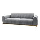Sofá Molino 2 Lugares 180cm Pés Ouro Fosco Bouclé Cinza - Nexta Casa