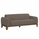 Sofá Molino 3 Lugares 180cm Pés Madeira Castanho Bouclé Marrom - Nexta Casa