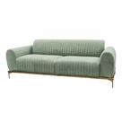 Sofá Molino 3 Lugares 210cm Pés Ouro Fosco Bouclé Verde Menta - Nexta Casa