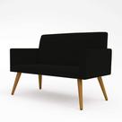 Sofá Namoradeira 2 Lugares - Balaqui Decor Preto Sofá Namoradeira 2 Lugares - Balaqui Decor Preto