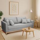 Sofá Namoradeira 2 Lugares Base de Madeira Linho Premium Moderno Minimalista Confortável Ulisses