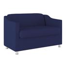 Sofá Namoradeira 2 Lugares Tilla Sala De Espera Balaqui Decor Cor:azul Marinho