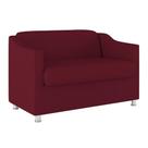 Sofá Namoradeira 2 Lugares Tilla Sala De Espera Balaqui Decor Cor:marsala