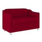 Sofá Namoradeira 2 Lugares Tilla Sala De Espera Balaqui Decor Cor:vermelho