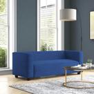 Sofá Namoradeira Amsterdam 1,40m Suede Azul marinho - Inova Decorações Sofá Namoradeira Amsterdam 1,40m Suede Azul marinho - Inova Decorações