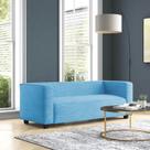Sofá Namoradeira Amsterdam 1,40m Suede Azul Turquesa - Inova Decorações Sofá Namoradeira Amsterdam 1,40m Suede Azul Turquesa - Inova Decorações