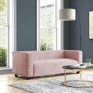 Sofá Namoradeira Amsterdam 1,40m Suede Rosa Bebe - Inova Decorações Sofá Namoradeira Amsterdam 1,40m Suede Rosa Bebe - Inova Decorações