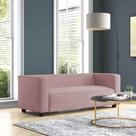 Sofá Namoradeira Amsterdam 1,40m Suede Rose - Inova Decorações Sofá Namoradeira Amsterdam 1,40m Suede Rose - Inova Decorações