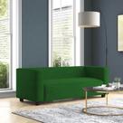Sofá Namoradeira Amsterdam 1,40m Suede Verde - Inova Decorações Sofá Namoradeira Amsterdam 1,40m Suede Verde - Inova Decorações
