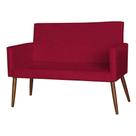 Sofá Namoradeira Pés Palito Suede Sala - Apr Decor