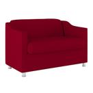Sofá Namoradeira Sala de Espera Elegante Suede Balaqui
