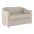 Sofá Namoradeira Sala De Espera Elegante Suede Balaqui Cor:bege