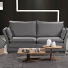 Sofá Natal Living com 4 Lugares 220cm Linho Corriente Yescasa Cinza Sofá Natal Living com 4 Lugares 220cm Linho Corriente Yescasa Cinza