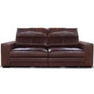 Sofá Naveen Retrátil Reclinável 2 Lugares Couro Mogno 230cm - 69966