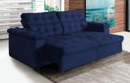 Sofá New Austrália 220 cm Retratil e Reclinavel Suede Sofá na Web