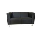 Sofá Nilo Sala Recepção 2 Lugares - Preto - Cor: Preto Sofá Nilo Sala Recepção 2 Lugares - Preto - Cor: Preto
