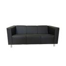 Sofá Nilo Sala Recepção 3 Lugares - Preto - Cor: Preto Sofá Nilo Sala Recepção 3 Lugares - Preto - Cor: Preto