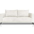 Sofa Nori 3 Lugares Pes De Ferro 200cm Linho Boucle 3300 Ezz